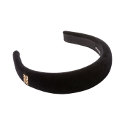 (W) Miu Miu Velvet Headband Black