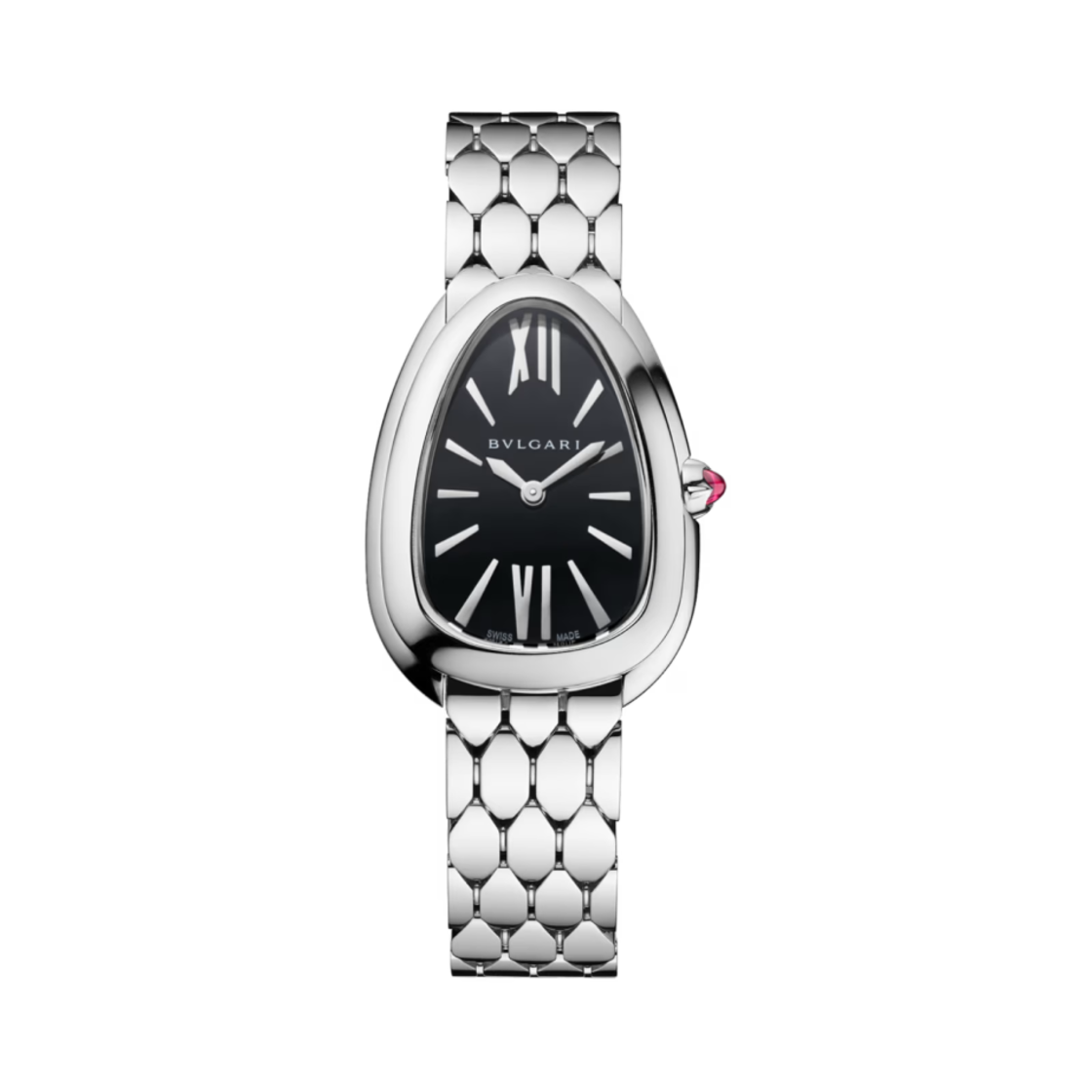 (W) 불가리 세르펜티 세두토리 33mm 워치 스테인리스 스틸 블랙((W) Bulgari Serpenti Sedutory 33mm Watch Stainless Steel Black)