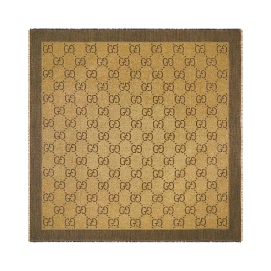 (W) 구찌 GG 라메 자카드 숄 골드 블랙((W) Gucci GG Lame Jacquard Shawl Gold Black) - 1
