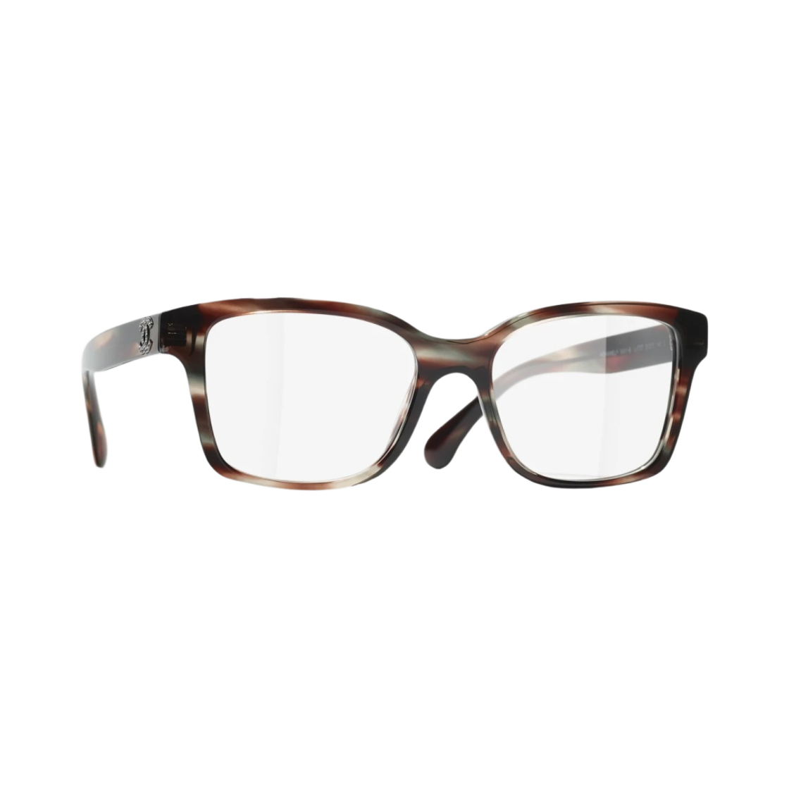 샤넬 스퀘어 프레임 아세테이트 & 브라운 톨토이즈 그레이(Chanel Square Eyeglasses Acetate & Brown Tortoise Grey) - 2