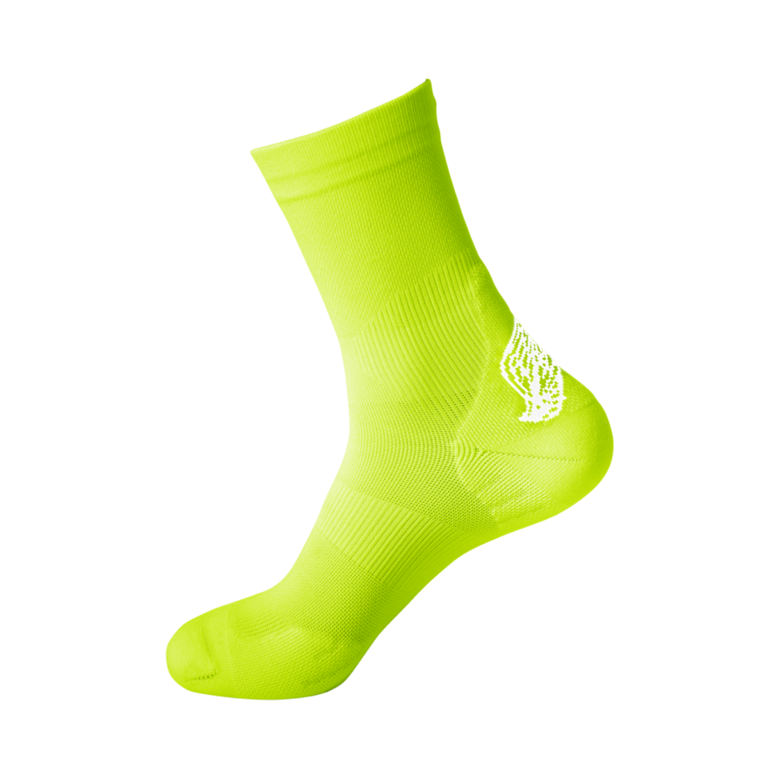 리투 블랙 윙 러닝 크루 삭스 라임(LI2 Black Wing Running Crew Socks Lime)