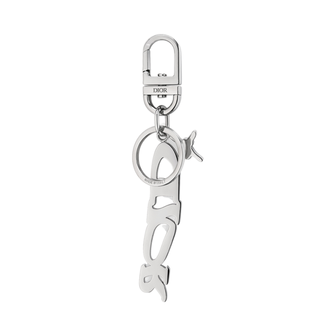 디올 x 루이스 해밀턴 키링 팔라듐 피니쉬 브래스 블랙 에나멜(Dior x Lewis Hamilton Keyring Palladium Finish Brass Black Enamel) - 2