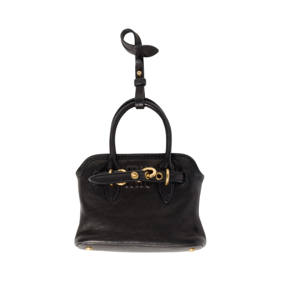 【新品】Miu Miu leather micro trick miu-miu-Cognac-Leather-Micro-