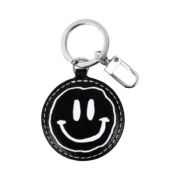 Ganni Banner Smile Keychain Kelly Black