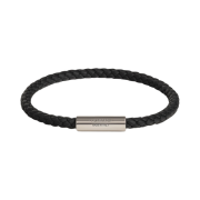 Hermes Goliath Bracelet Swift Palladium & Noir