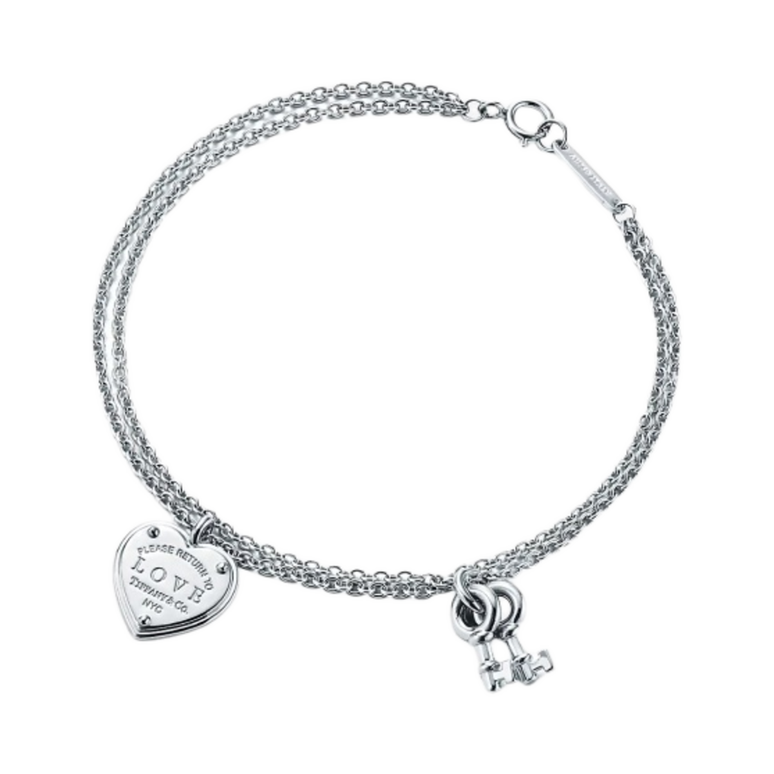 티파니 앤 코 리턴 투 티파니 러브 하트 태그 키 브레이슬릿 실버(Tiffany & Co. Return To Tiffany Love Heart Tag Key Bracelet Silver) - 1