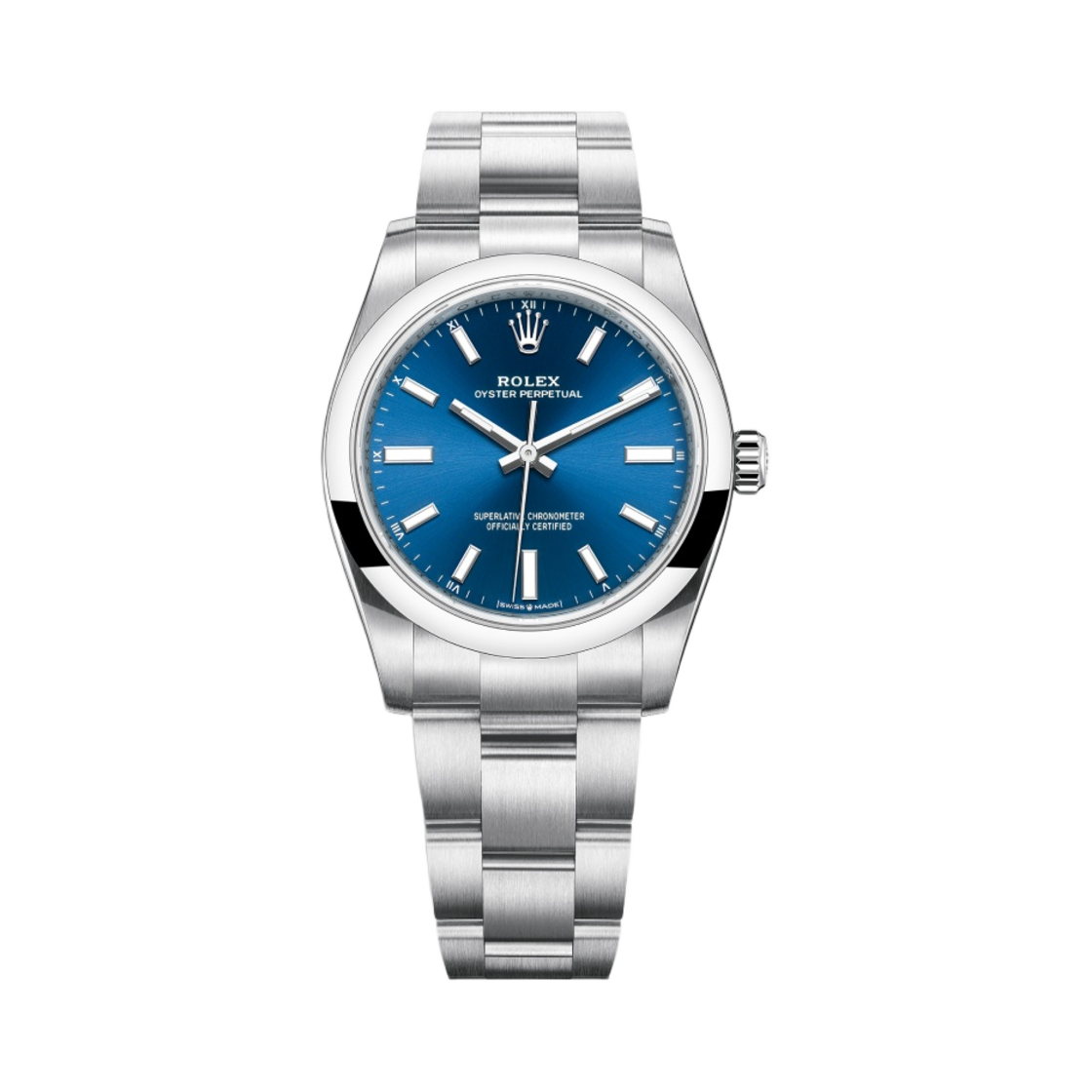 롤렉스 오이스터 퍼페추얼 34mm 124200 브라이트 블루 오이스터(Rolex Oyster Perpetual 34mm 124200 Bright Blue Oyster)