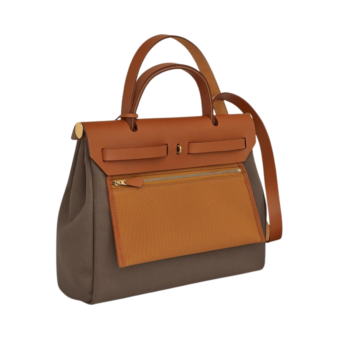 에르메스 에르백 집 31 베르소 백 르투르네 캔버스 & 골드 하드웨어 에뚜쁘 듄 포브(Hermes Herbag Zip 31 Verso Bag Retourne Canvas & Gold Etoupe Dune Fauve) - 3