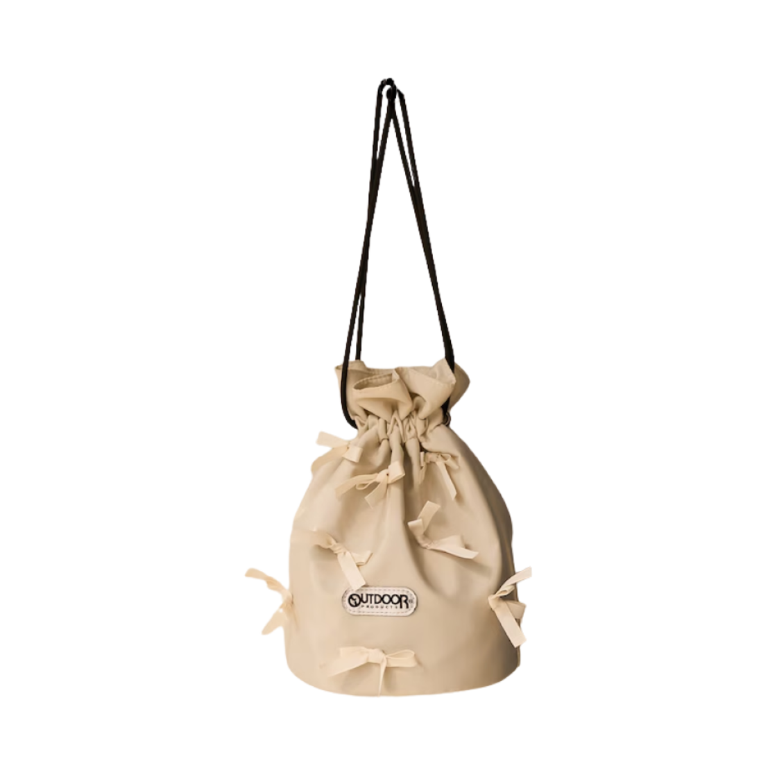 - Freak's Store x Outdoor Products Drawstring Bag with Ribbon Beige