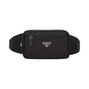 Prada Re-Nylon and Saffiano Leather Belt Bag Black