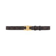 (W) Celine Medium Triomphe Belt in Triomphe Canvas Tan