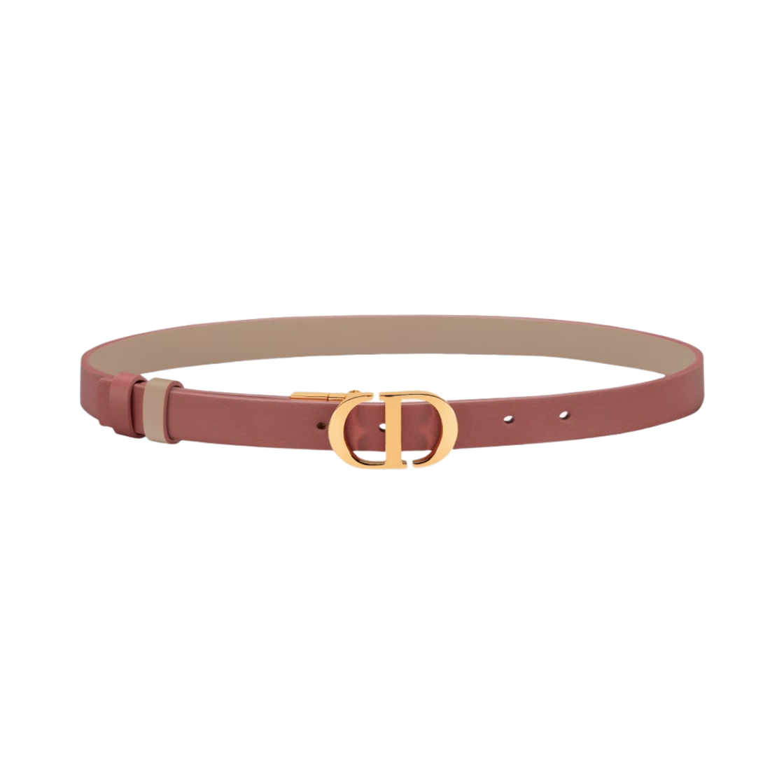 (W) 디올 30 몽테뉴 20mm  스무스 카프스킨 플리스 벨트 러스트 웜 토프((W) Dior 30 Montaigne 20mm Smooth Calfskin Reversible Belt Rust Warm Taupe) - 1