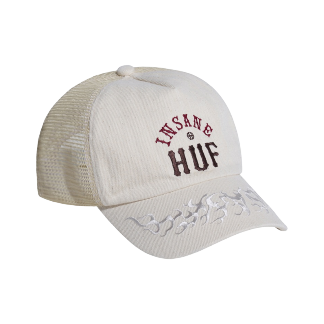 허프 x 인세인개러지 트러커 캡 아이보리(HUF x Insane Garage Trucker Cap Ivory)