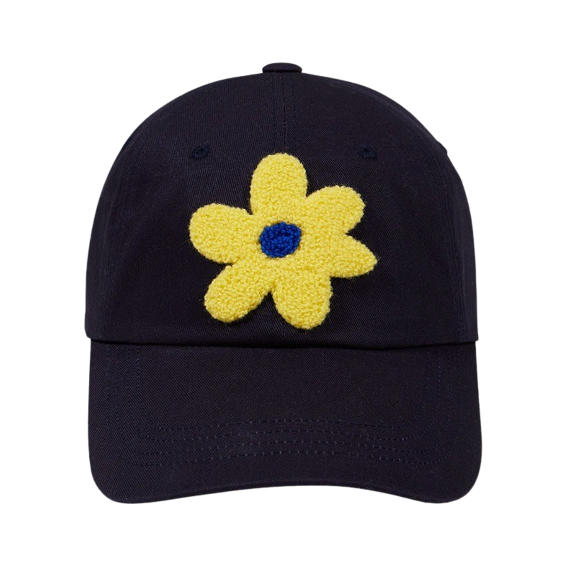 더뮤지엄비지터 부클 플라워 볼캡 네이비