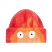 Loewe x Howl's Moving Castle Calcifer Beanie in Mohair and Wool Blend Orange Red