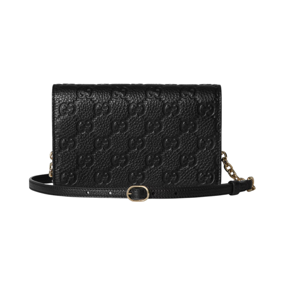 구찌 GG 엠블럼 슈퍼 미니 숄더백 블랙(Gucci GG Emblem Super Mini Shoulder Bag Black) - 2