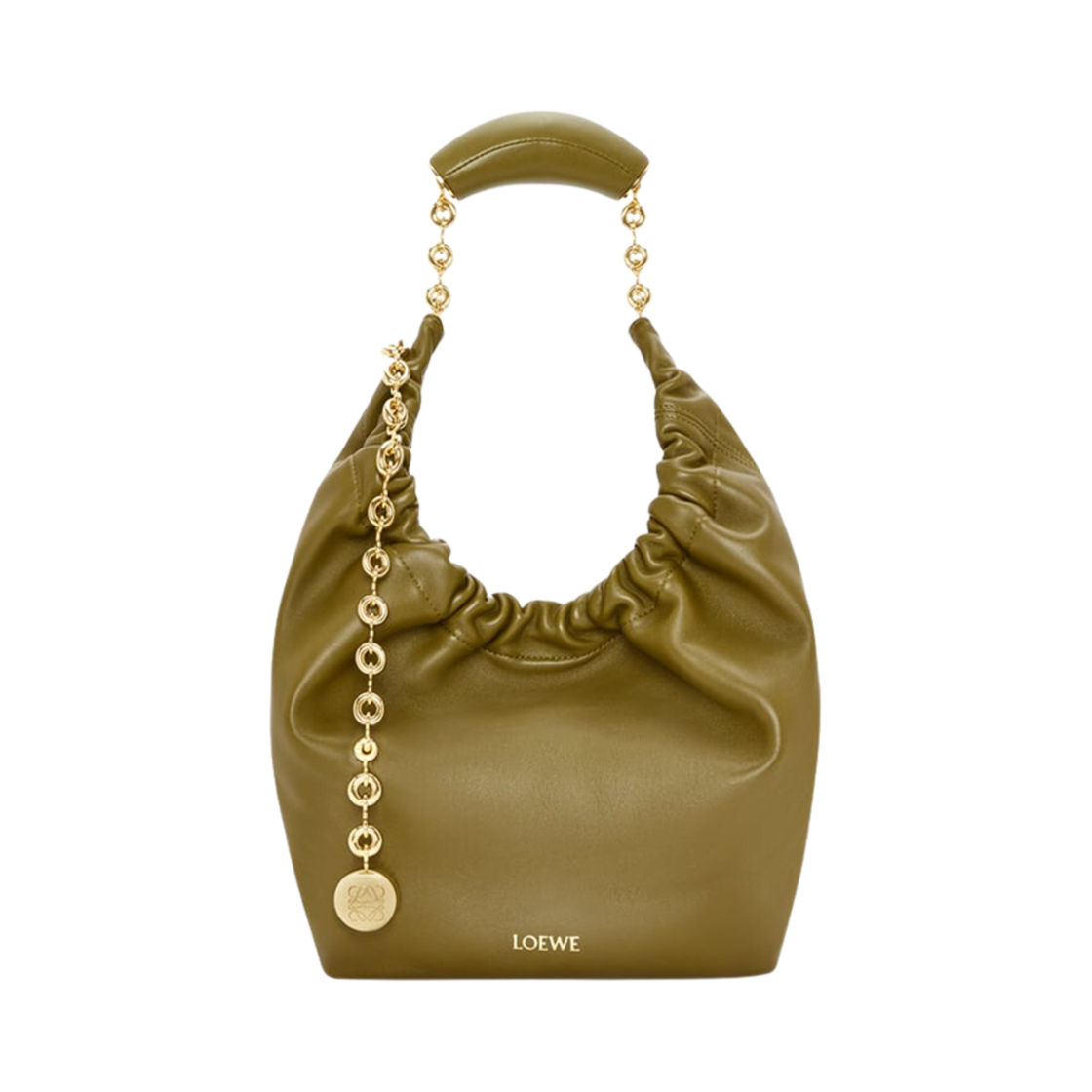 로에베 스몰 스퀴즈 백 인 나파 램스킨 올리브