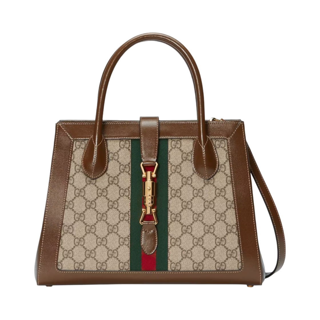 구찌 재키 1961 미디움 토트백 베이지 에보니