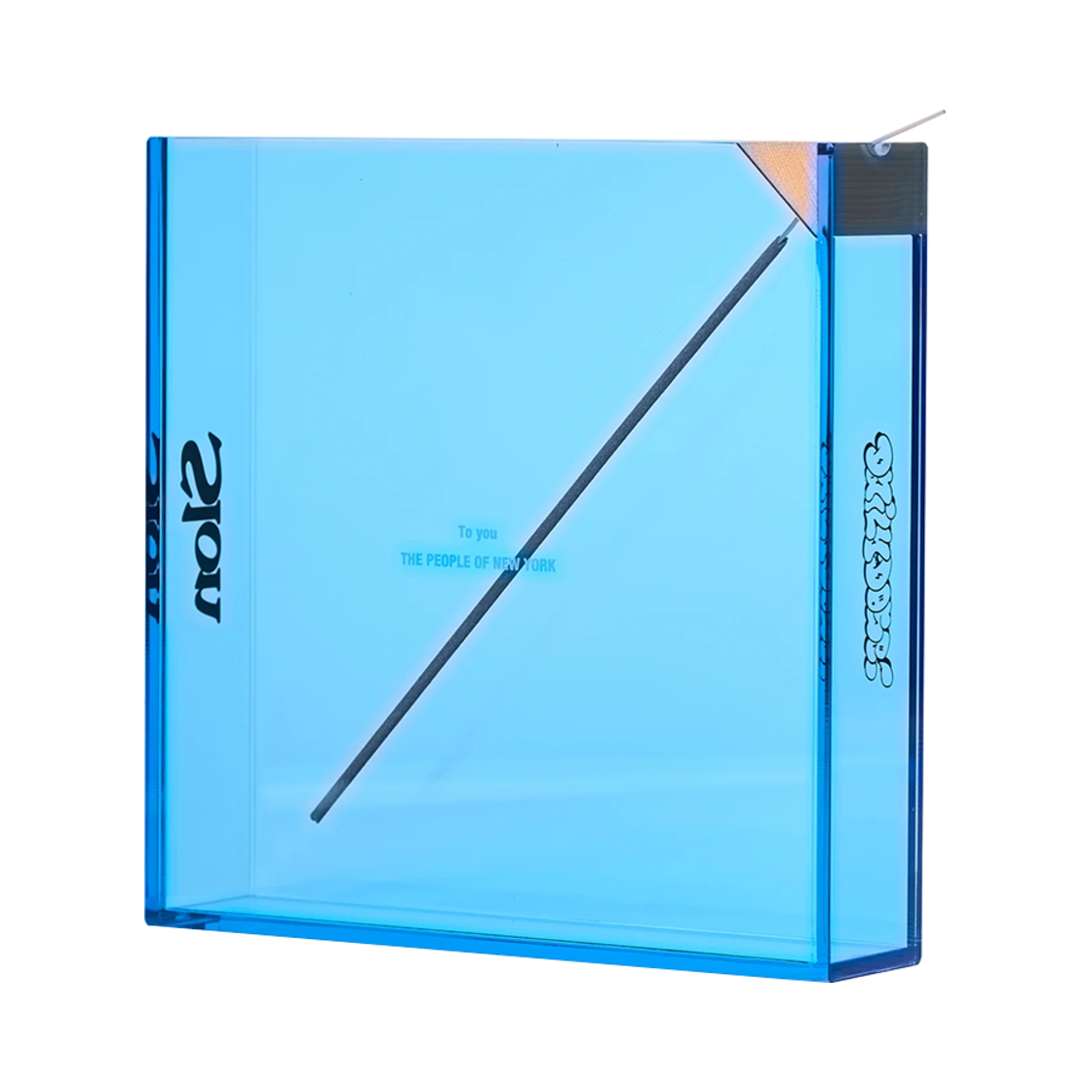 DDQS Acrylic Incense Burner - Clear Blue CHERRY DRIVER Slon Store 10Th Anniversary Collab Ddqs Acrylic Incense Burner Clear Blue