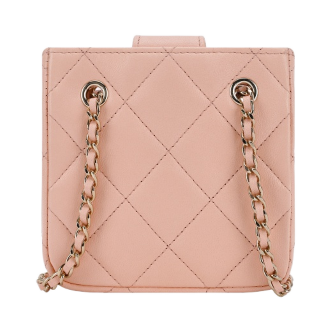 샤넬 체인 미니백 램스킨 & 골드 메탈 라이트 오렌지(Chanel Clutch with Chain Lambskin & Gold Light Orange) - 2