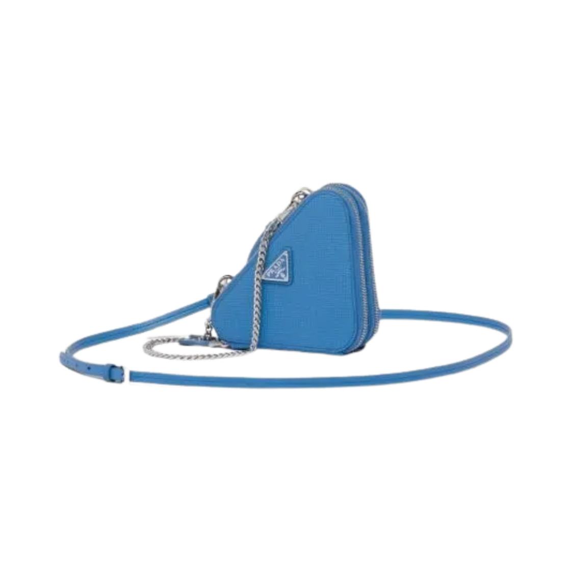 1NR015-053-F0V98 Prada Saffiano Leather Mini Pouch Light Blue
