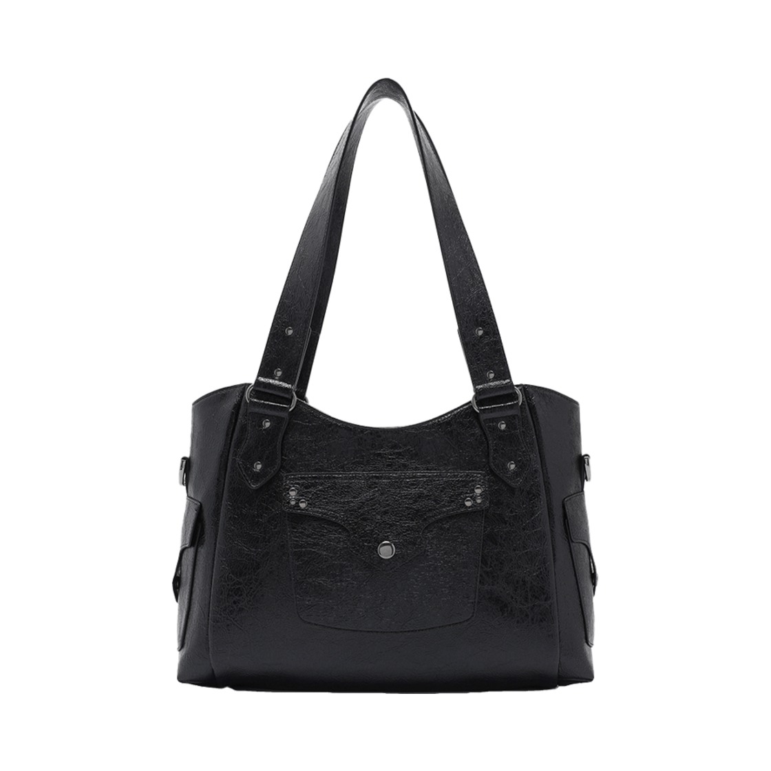 HVRSABA801BKA Vonvat Western Pocket Shoulder Bag Black