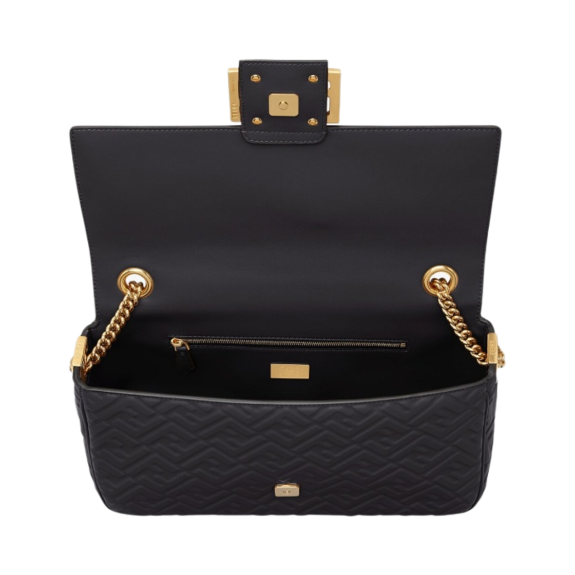 펜디 바게트 체인 나파 레더 라지 백 블랙(Fendi Baguette Chain Nappa Leather Large Bag Black) - 4