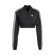 (W) Adidas Slim Crop Track Top Black - KR Sizing