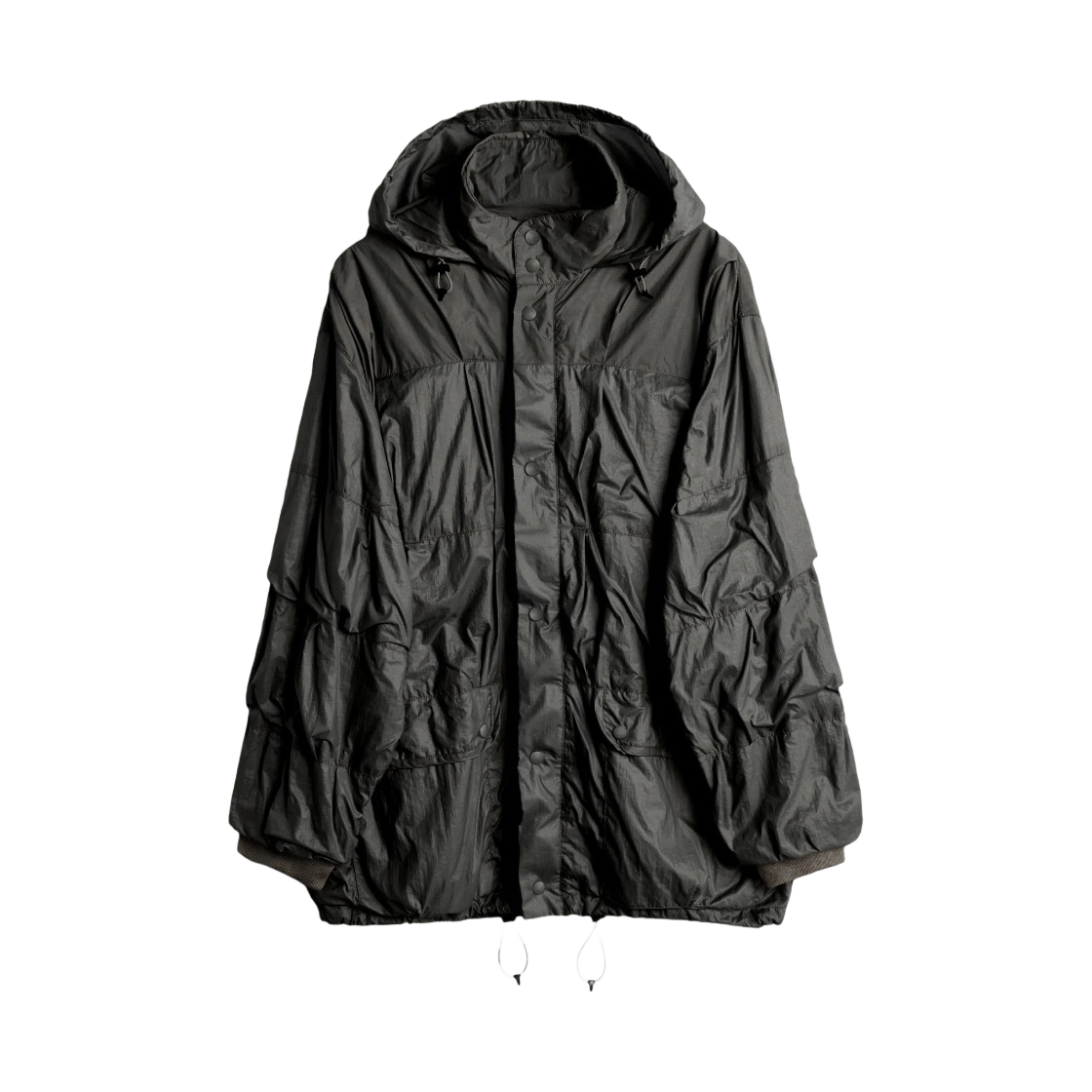 M2241EBR Our Legacy Exhaust Puffa Black Rubberized Nylon