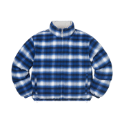 Supreme Flannel Reversible Puffer Jacket Grey - 22FW