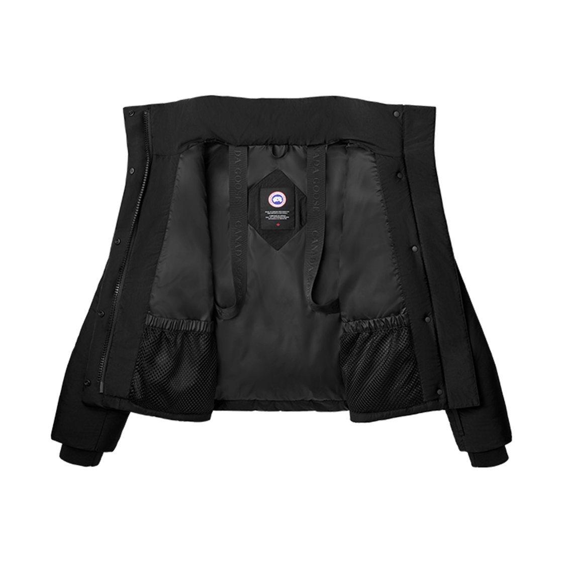 (W) 캐나다 구스 정션 크롭드 퍼퍼 블랙 라벨 블랙((W) Canada Goose Junction Cropped Puffer Black Label Black) - 2