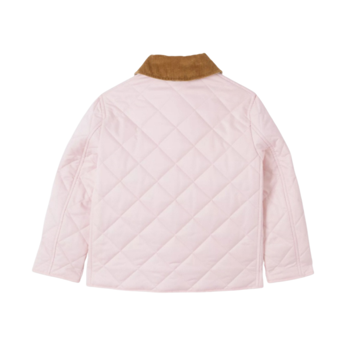 (키즈) 버버리 코듀로이 칼라 다이아몬드 퀼티드 자켓 앨러배스터 핑크((Kids) Burberry Corduroy Collar Diamond Quilted Jacket Alabaster Pink) - 2