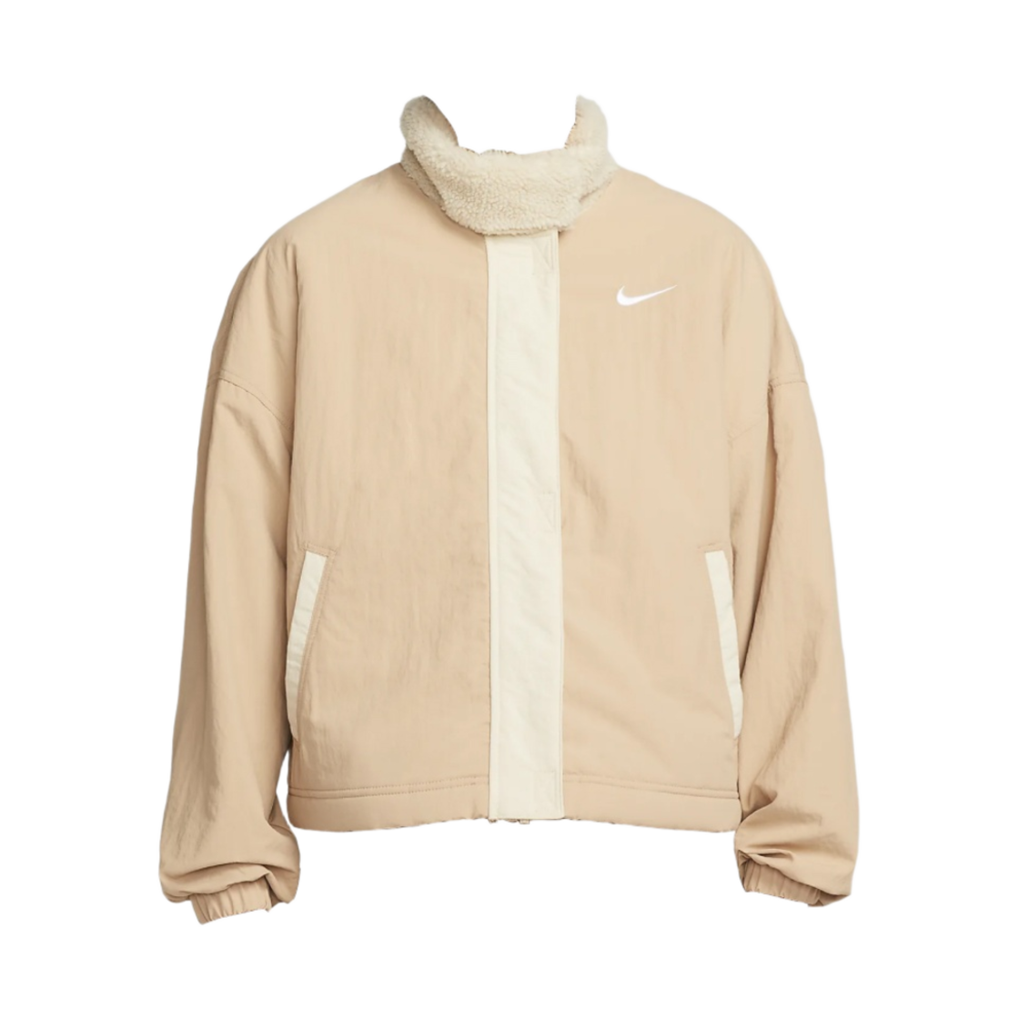 DQ6847-200 (W) Nike NSW Essential Woven Fleece Lined Jacket Hemp - Asia