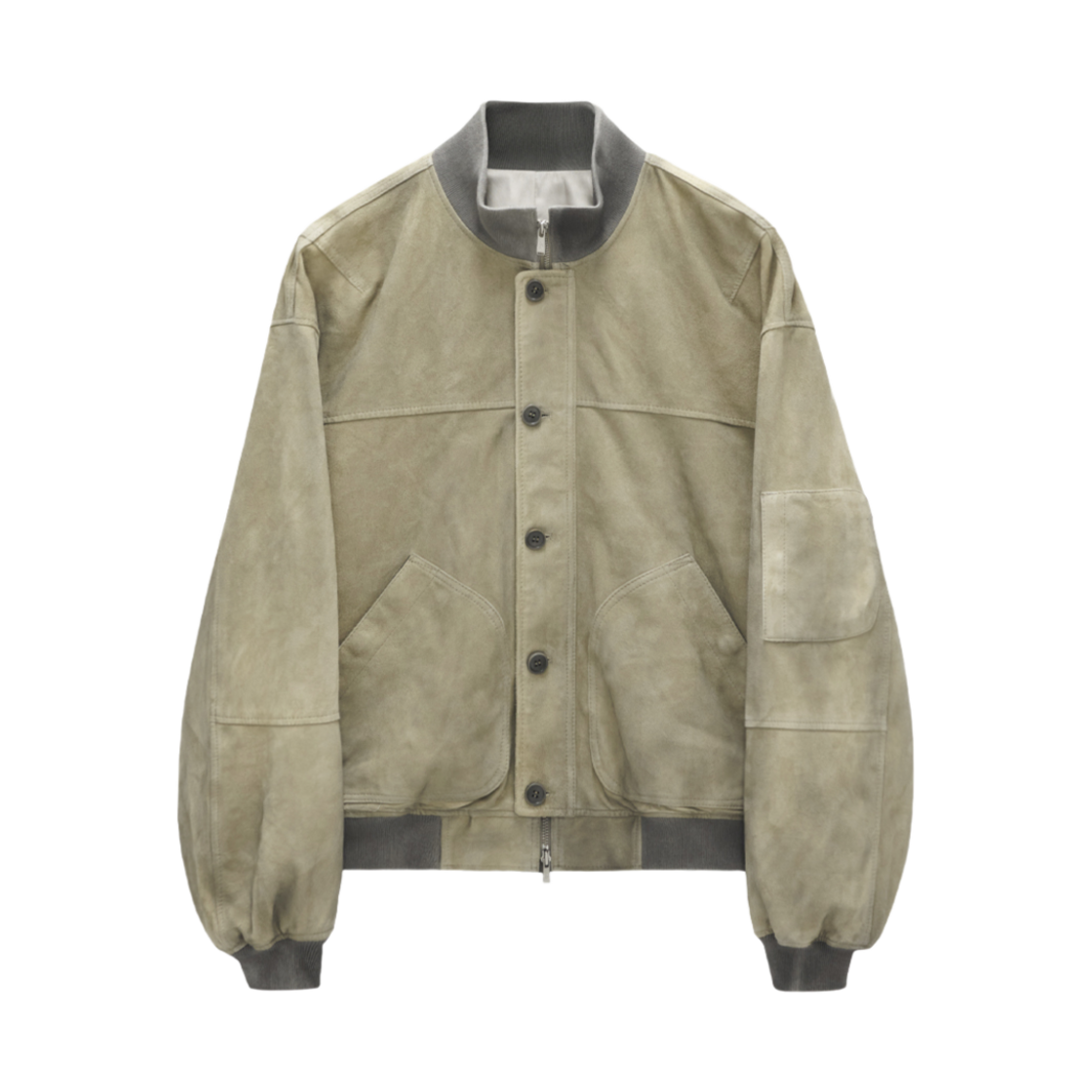 PL5PJU6401E1 Polyteru Suede Tanker Jacket Ivory - 대표 이미지 #1