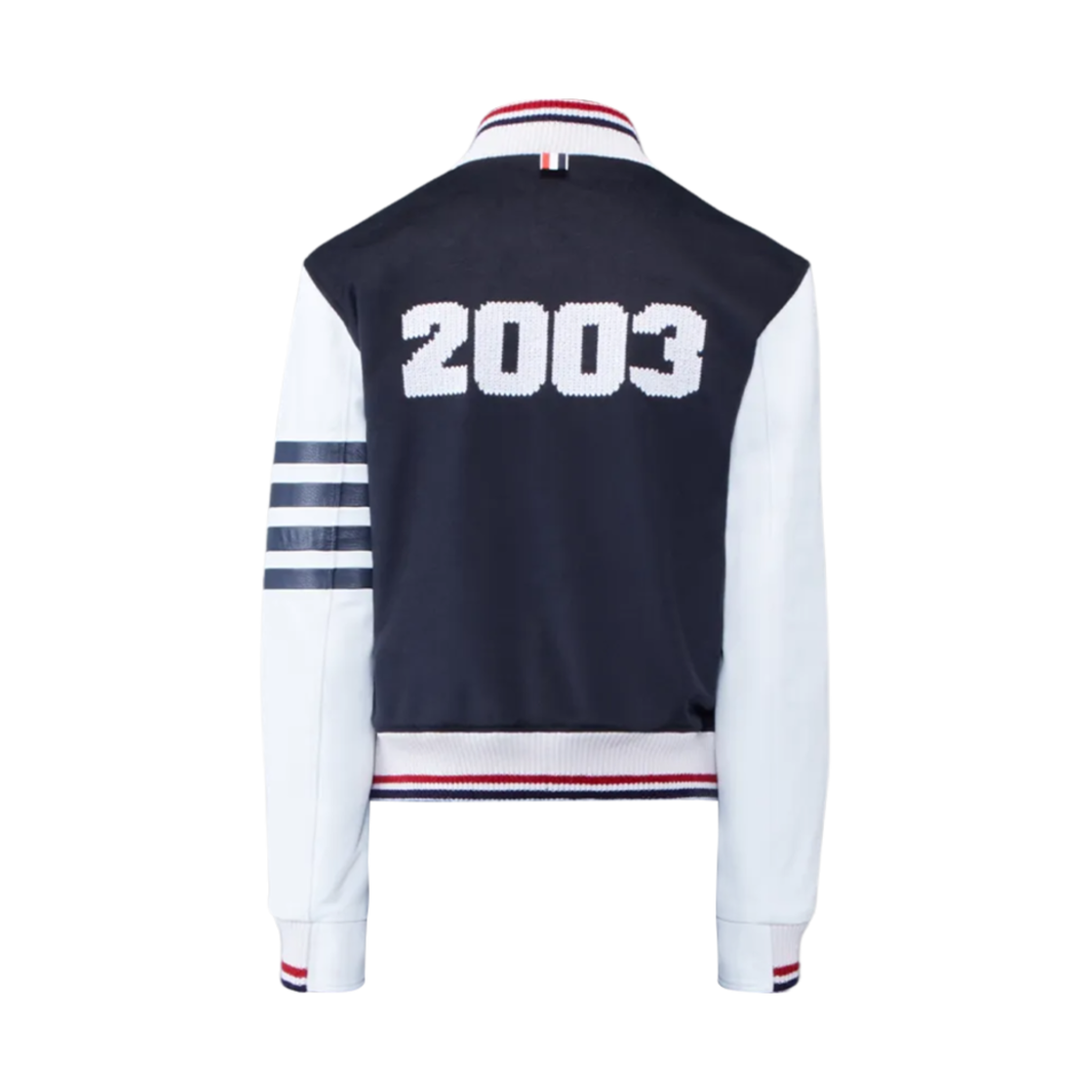톰브라운 니트 립 2003 사선 블루종 자켓 네이비(Thom Browne Knit Rib 2003 4-Bar Blouson Jacket Navy) - 2