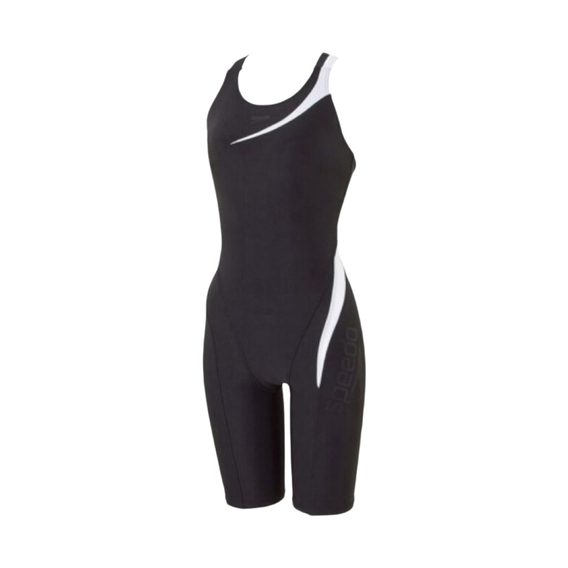 SFW12250 (W) Speedo Solid Five Quarter Half Body Semi Open Back Black