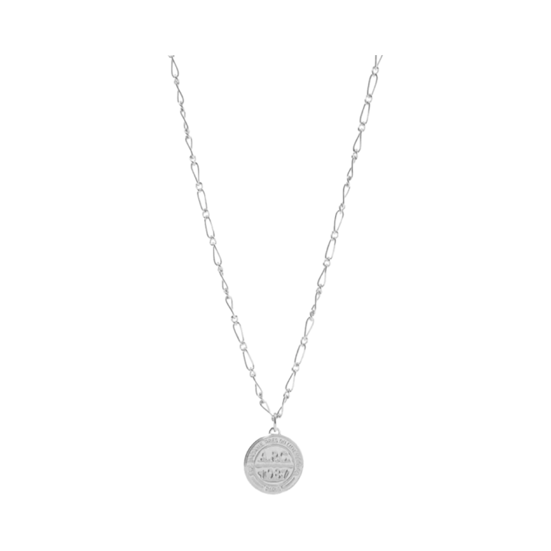 MEACC-H70671-RAB A.P.C. Stamp Necklace Silver
