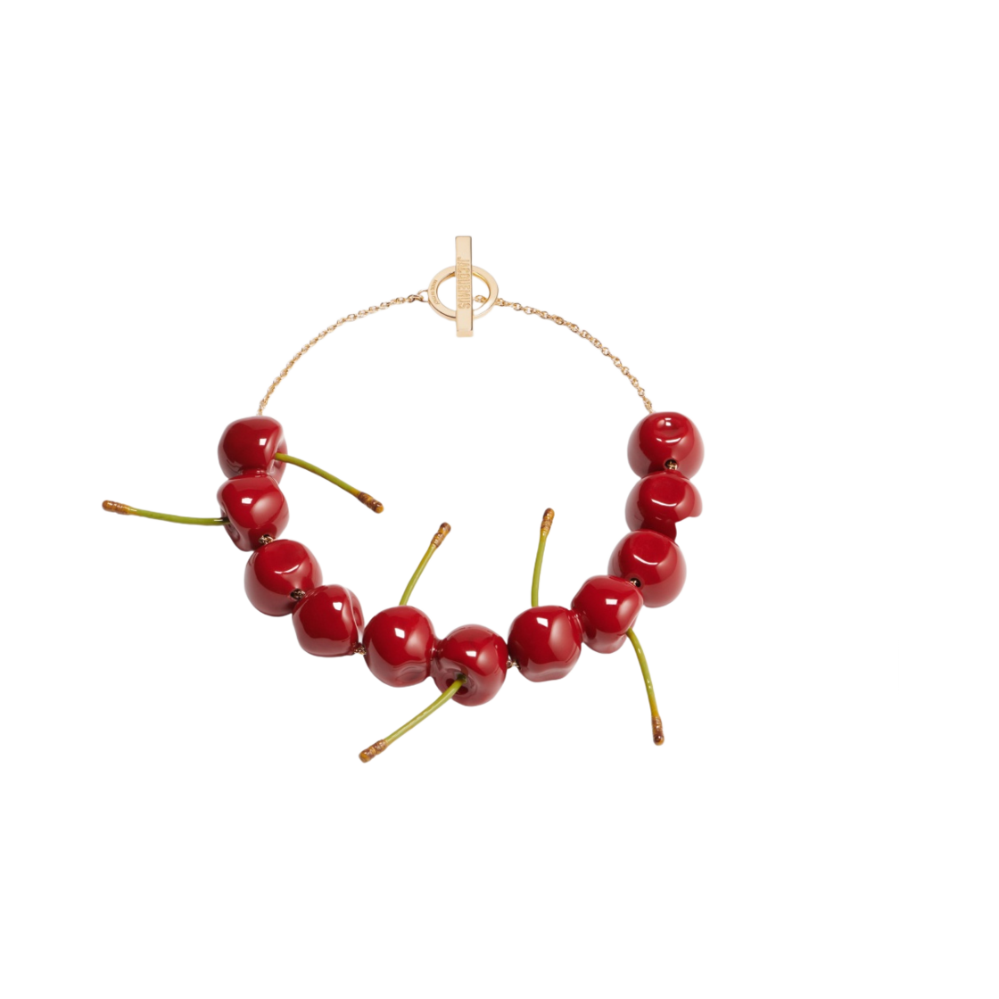 (W) 자크뮈스 르 꼴리에 스리즈 체리 네클리스 레드((W) Jacquemus Le Collier Cerise Cherry Necklace Red) - 1
