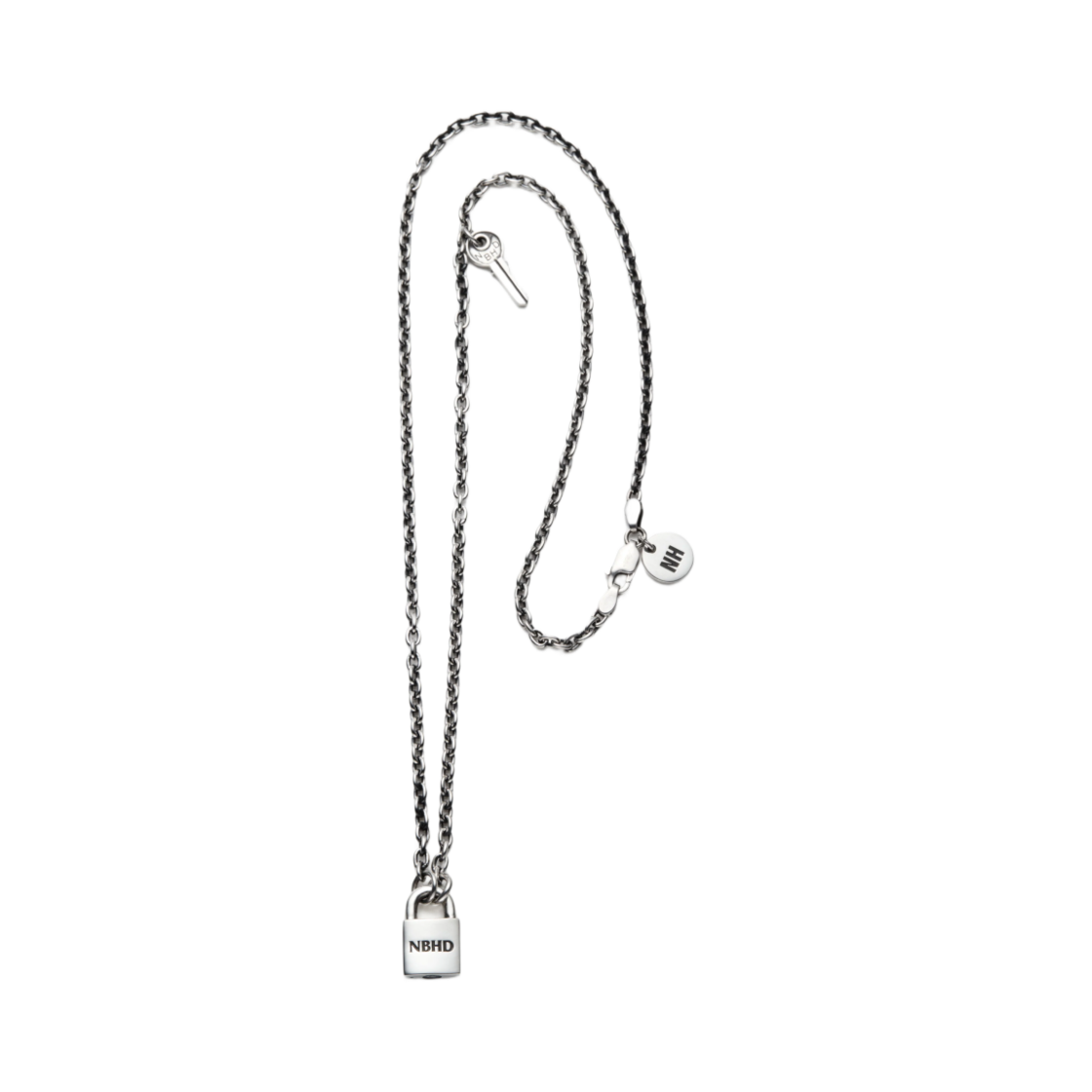 네이버후드 패드락 네클리스 실버(Neighborhood Padlock Necklace Silver)