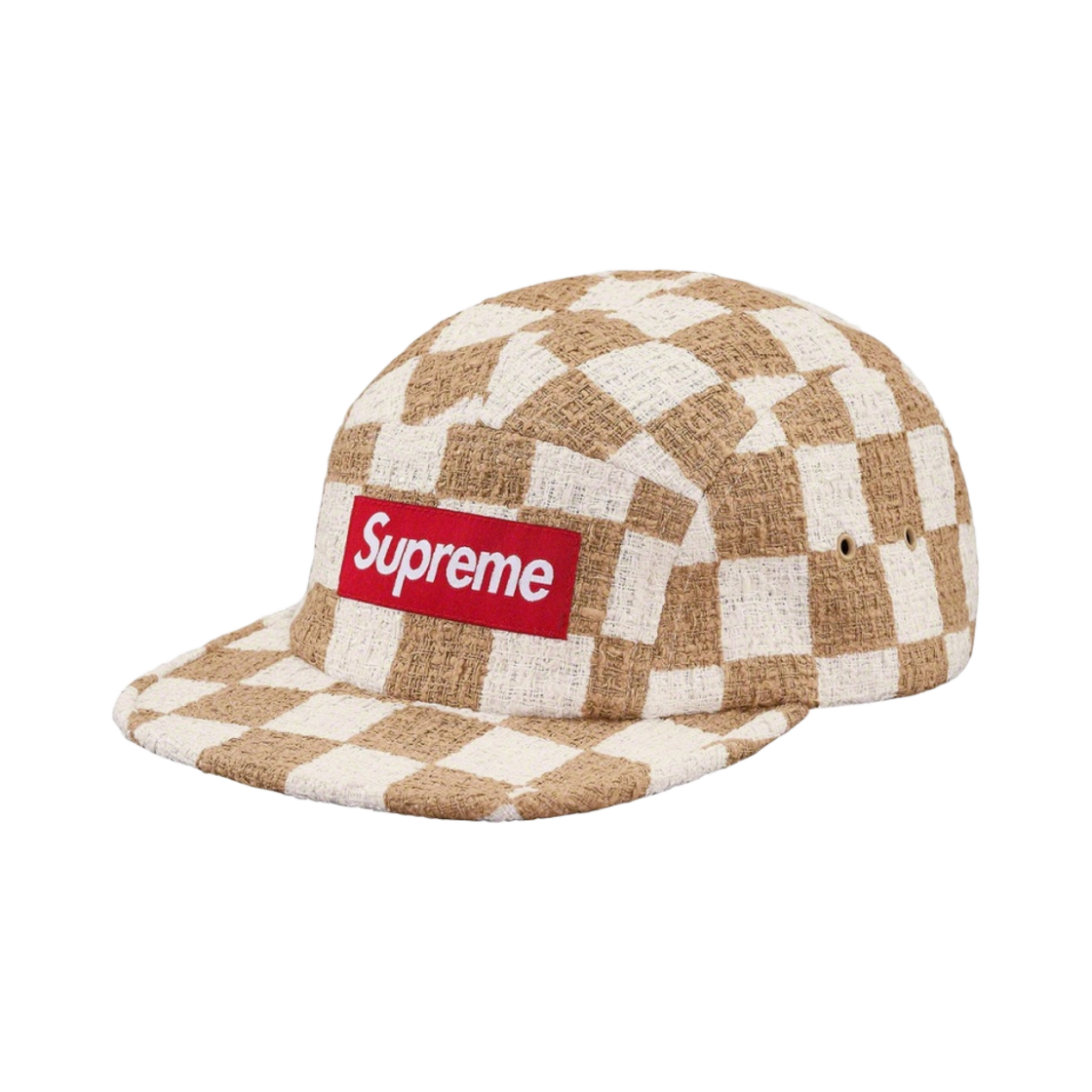 슈프림 체커보드 부클 캠프캡 탄 - 19SS(Supreme Checkerboard Boucle Camp Cap Tan - 19SS) - 1