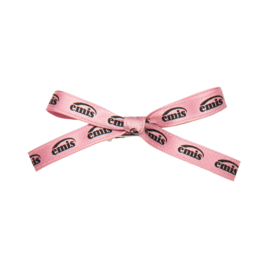(W) 이미스 뉴 로고 리본 헤어 클립 핑크((W) Emis New Logo Ribbon Hair Clip Pink) - 1