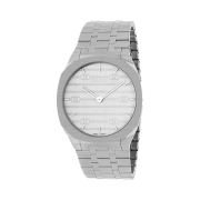 (W) Gucci 25H Quartz 38mm Stainless Steel Silver Brass