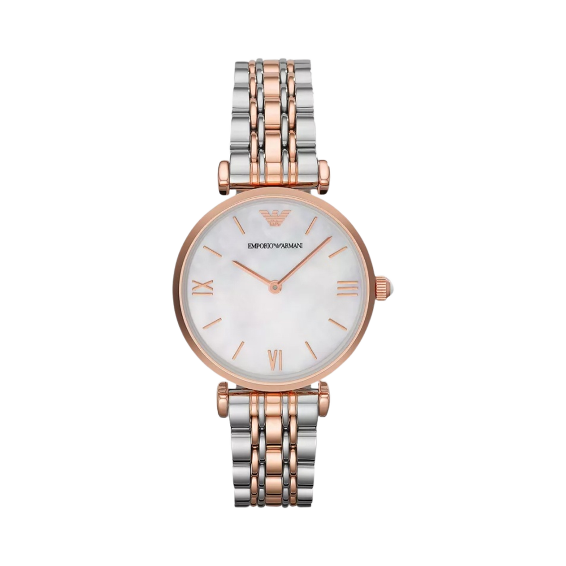 AR1683 (W) Emporio Armani Two-Hand 32mm Two-Tone Stainless Steel White Rose Gold