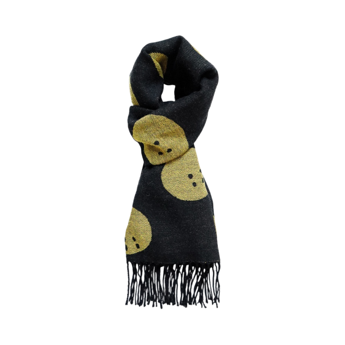 캐피탈 울 프로필 레인보위 크레스트 스카프 블랙