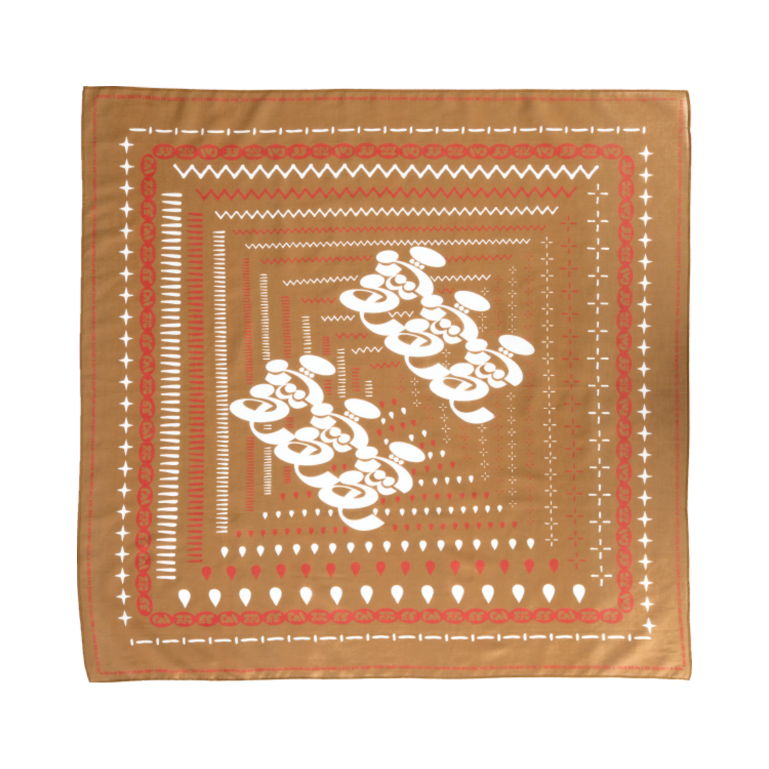 P0000MCM LUVLUVLUV SV 90 Rhythm Scarf Camel