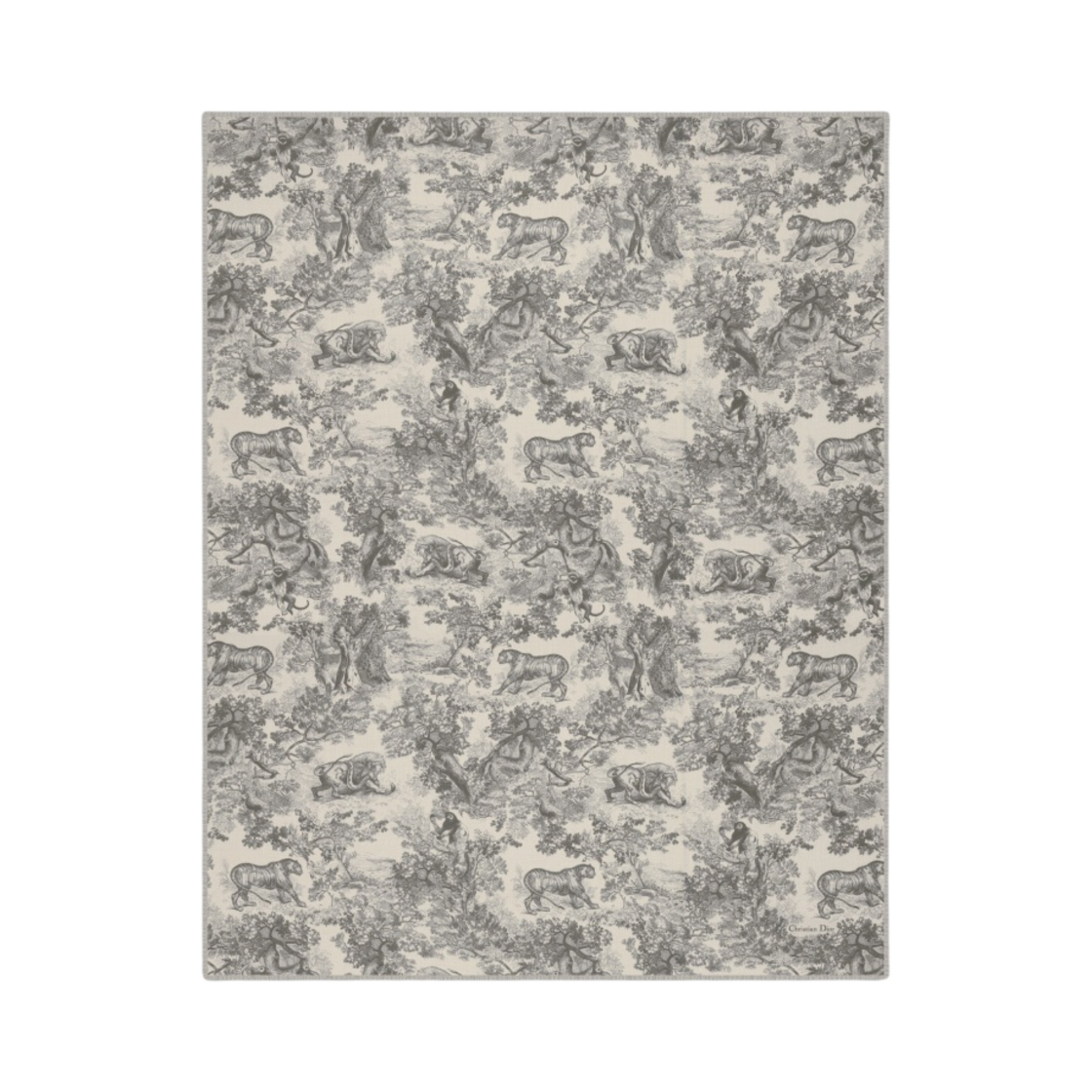 (W) 디올 트왈 드 주이 소바쥬 스톨 아이보리 그레이 캐시미어((W) Dior Toile De Jouy Sauvage Stole Ivory Gray Cashmere) - 1