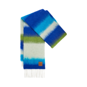 Loewe Stripe Muffler in Mohair Dark Blue Multicolor