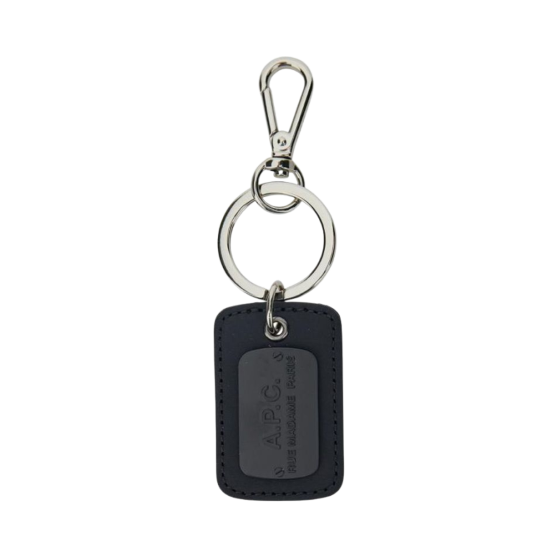 PAAFP-H63573-LZZ A.P.C. Embossed Logo True Keyring Black