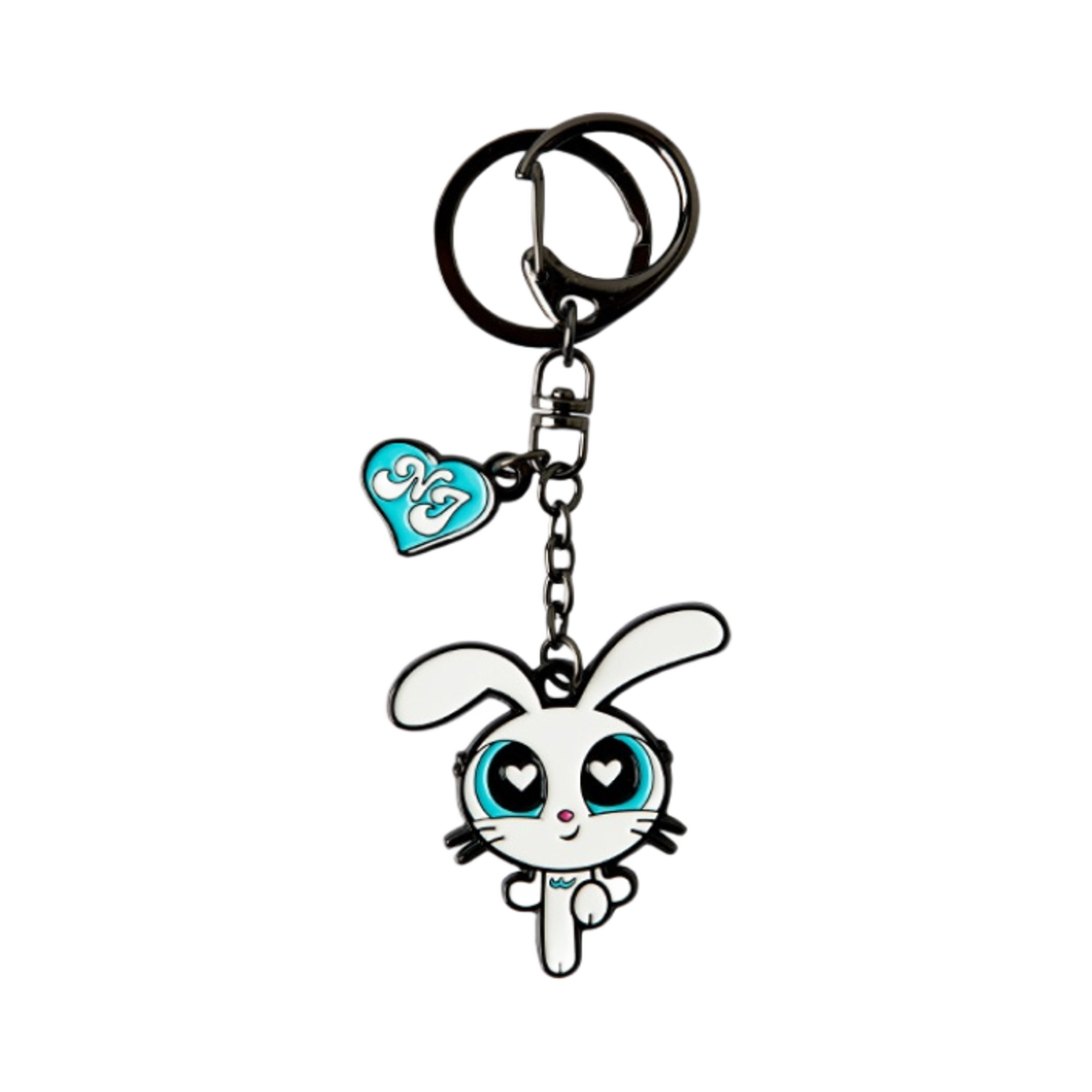 뉴진스 x 파워퍼프걸 메탈 키링 버니(NewJeans x The Powerpuff Girls Metal Keyring Bunny)