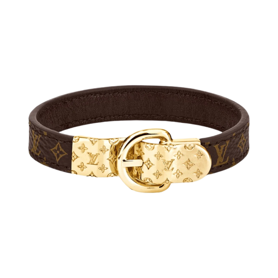 (W) 루이비통 패슨 유어 LV 브레이슬릿 모노그램 골드((W) Louis Vuitton Fasten Your LV Bracelet Monogram Gold) - 1